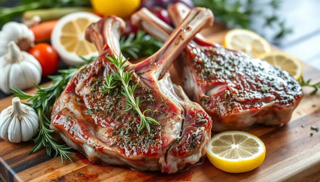 Marinating lamb shoulder chops