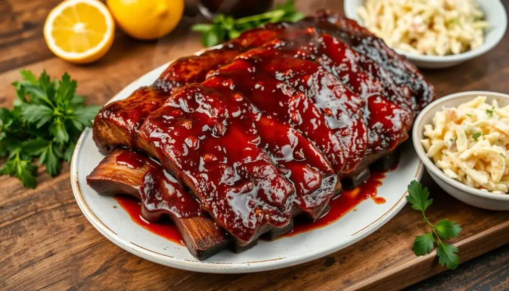 Slow-cooked ribs