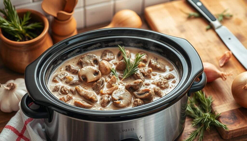 crockpot beef stroganoff