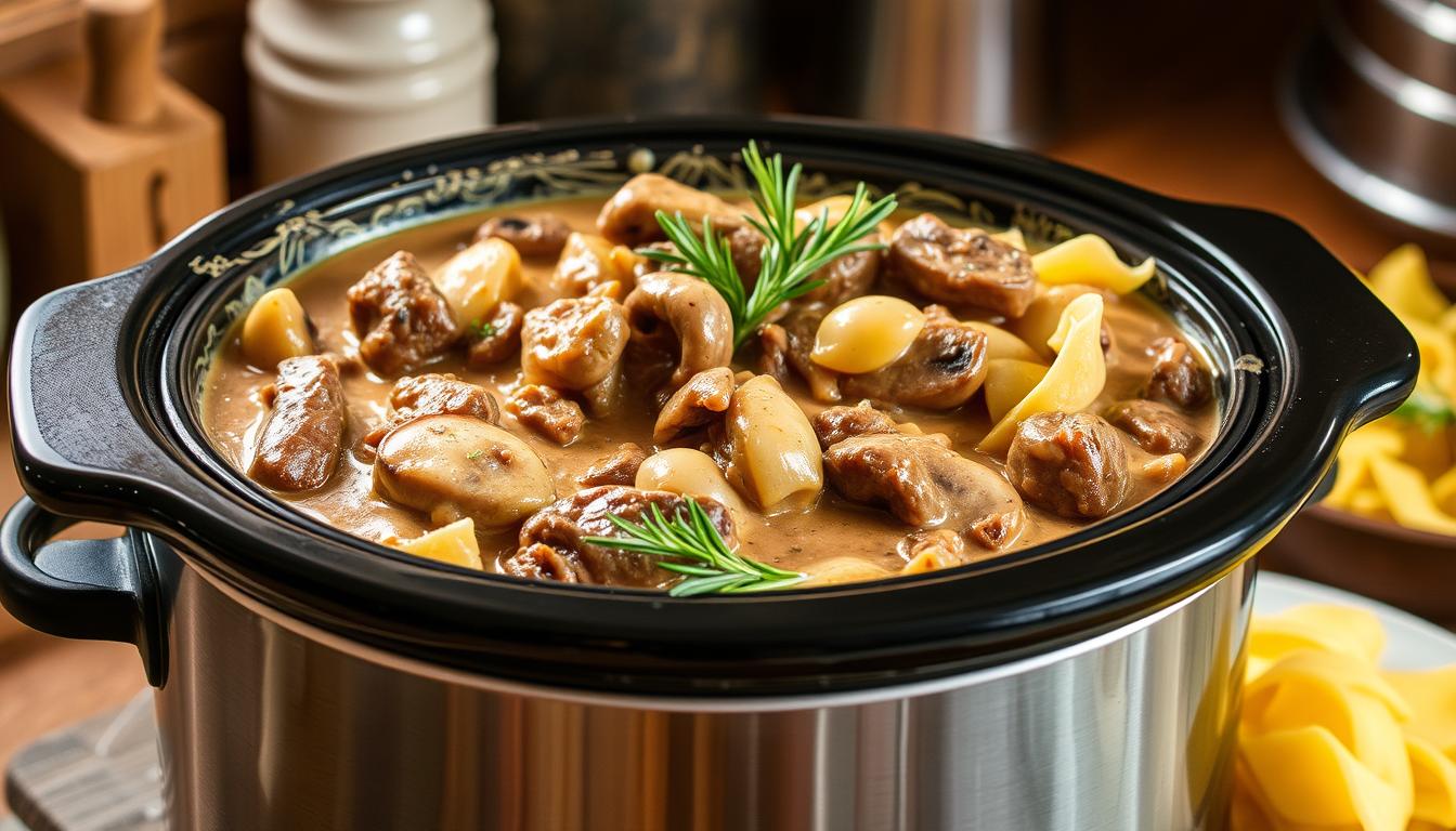 easy beef stroganoff slow cooker recipe rosemary