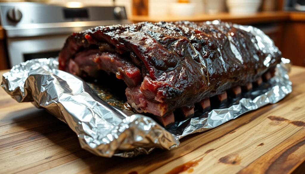 foil-wrapped beef ribs