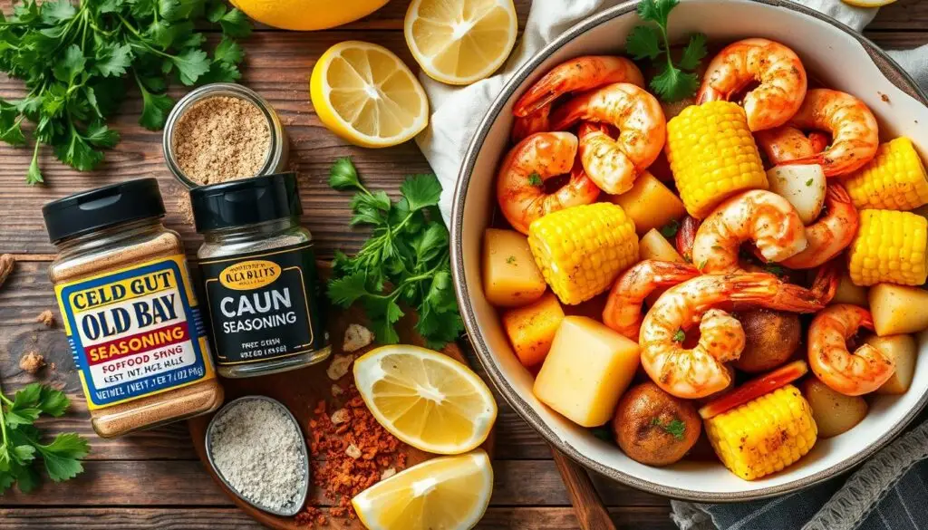 old bay seasoning, cajun seasoning, spicy boil