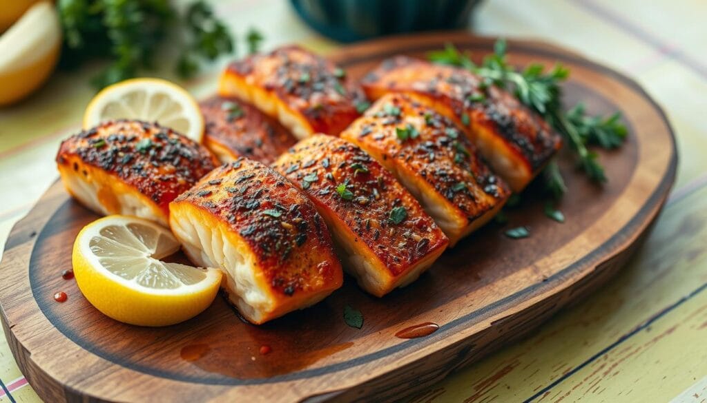 oven-baked salmon bites