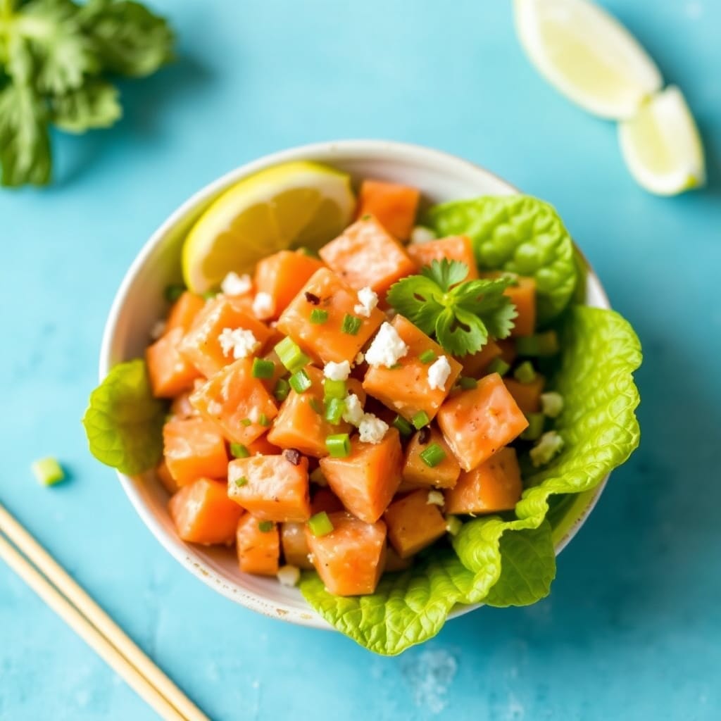 Fresh Hawaiian Salmon Poke Ingredients