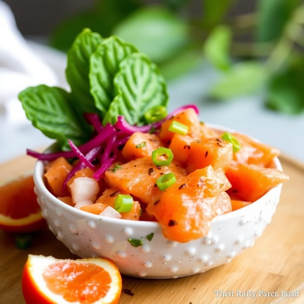  Fresh Hawaiian Salmon Poke Bowl