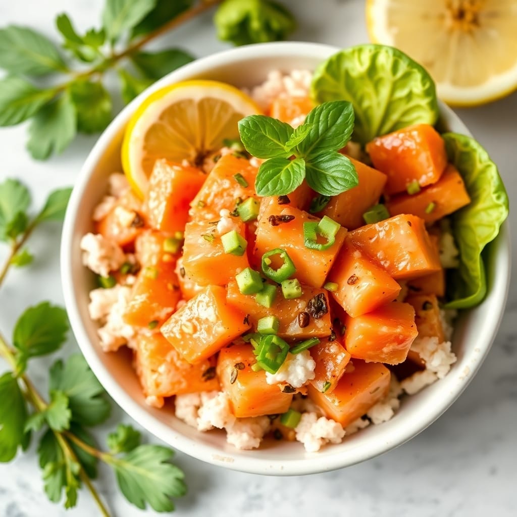 Vibrant Hawaiian Salmon Poke Bowl