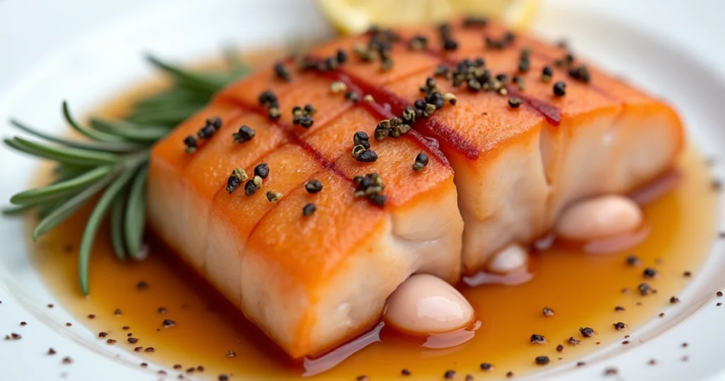 A close-up of dry brining salmon fillets with a mixture of salt, sugar, and spices, preparing them for smoking.