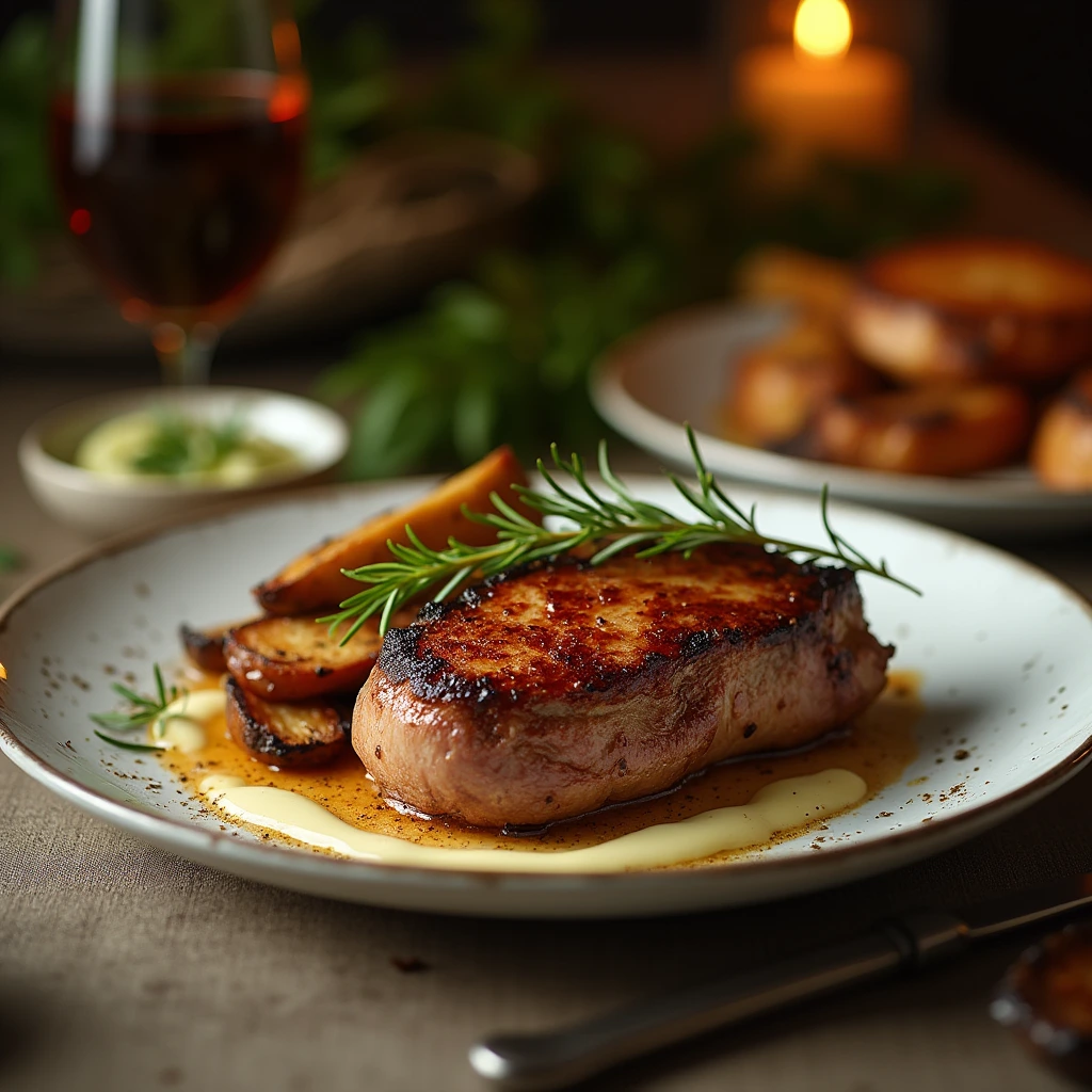 "Close-up of lamb breast roasting in the oven, with a golden-brown crust forming and juices sizzling around the meat."