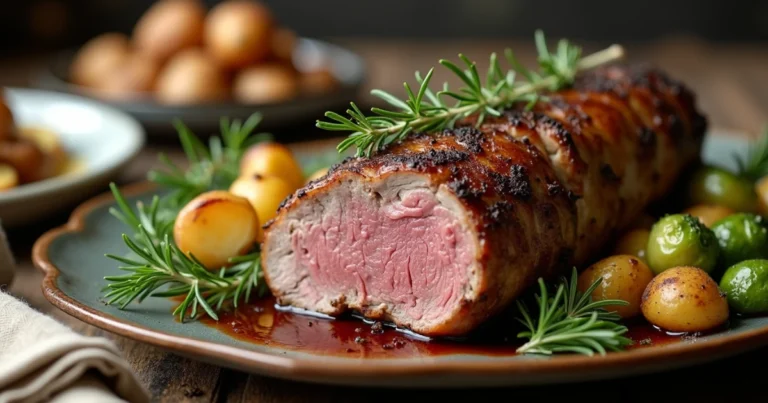 Lamb loin roast recipe."