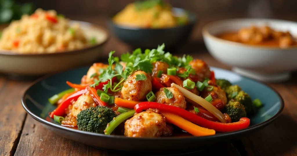 "A warm and comforting bowl of soup made with leftover rotisserie chicken, soy sauce, vegetables, and herbs."