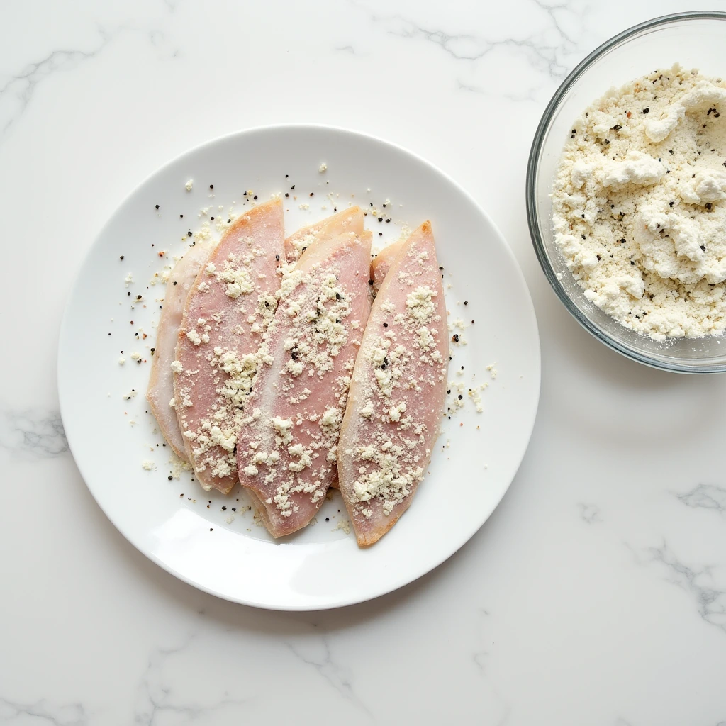 "A close-up view of fresh chicken breasts, garlic, herbs, and butter, all ready to be incorporated into a perfect Company Chicken recipe."