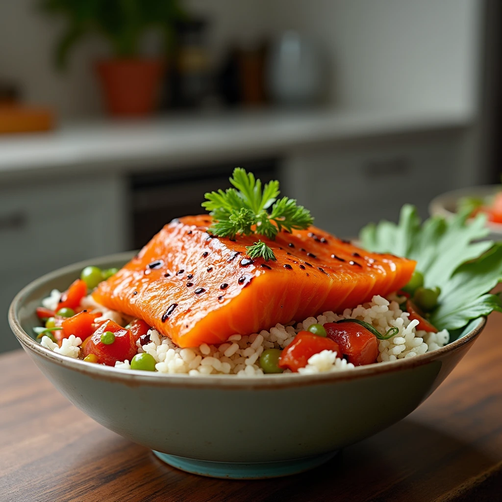 A side-by-side display of thinly sliced cold smoked salmon and flaky hot smoked salmon on separate wooden boards.