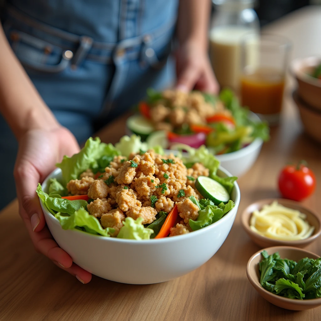 "Close-up of a menu at Chicken Salad Chick, with calorie counts and nutritional information for various chicken salad options clearly listed."