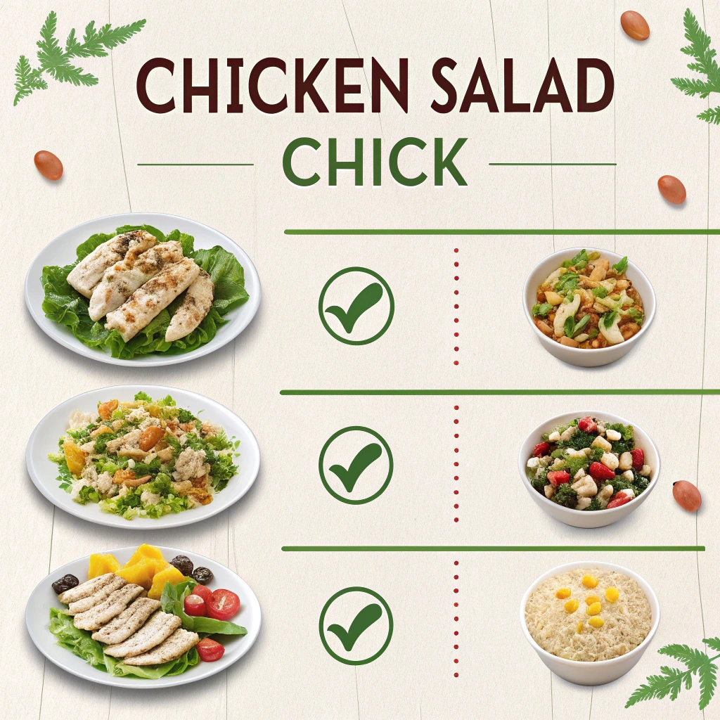 "A customer customizing their low-carb meal order at Chicken Salad Chick with options like lettuce wraps and extra veggies."