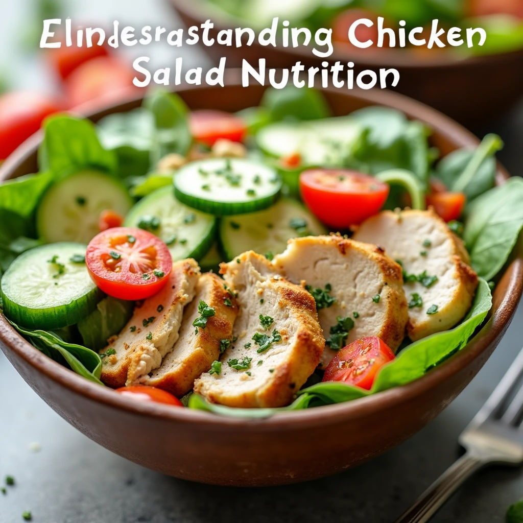 "A lighter version of chicken salad with a reduced-calorie dressing, low-fat ingredients, and extra vegetables.